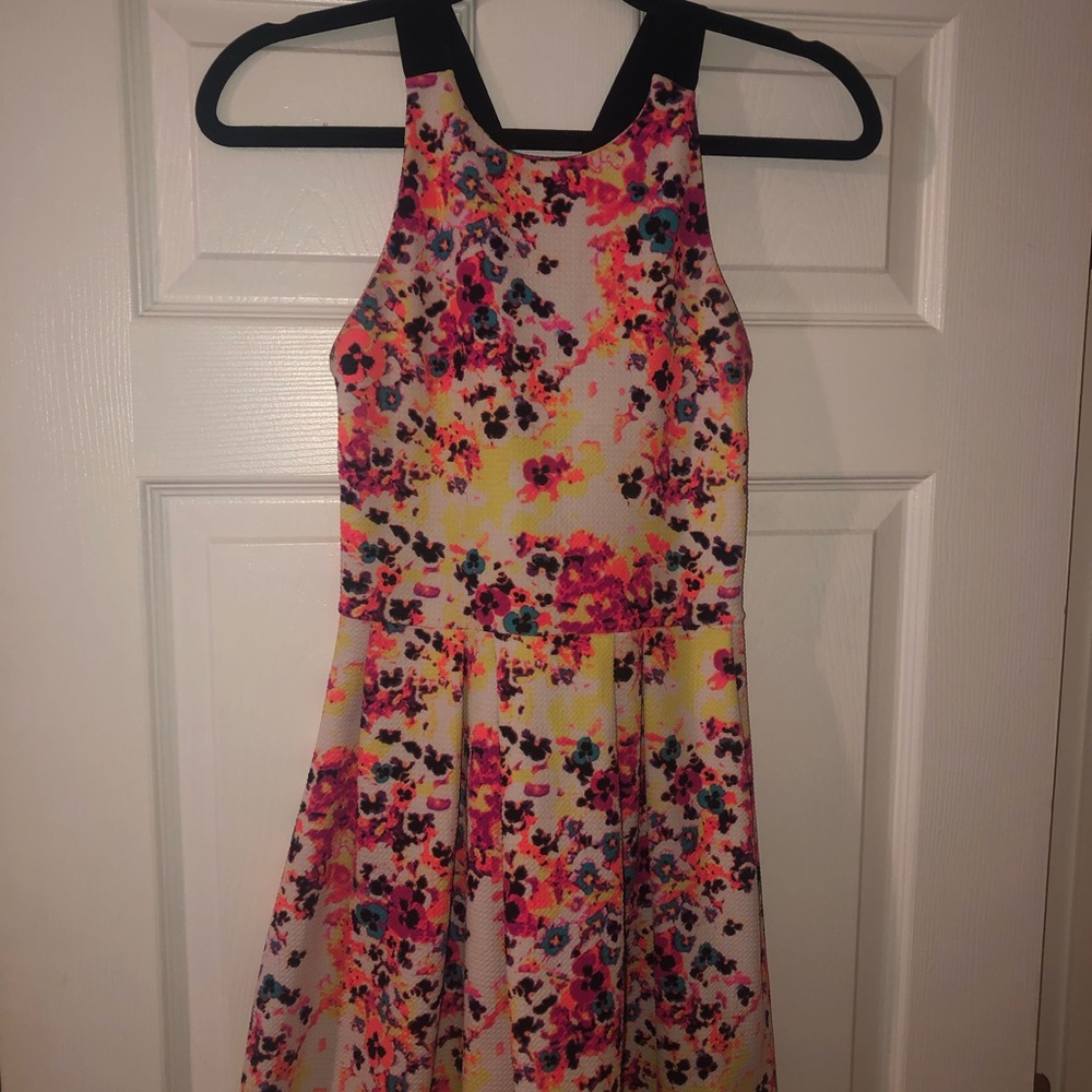 So Neon Floral Dress